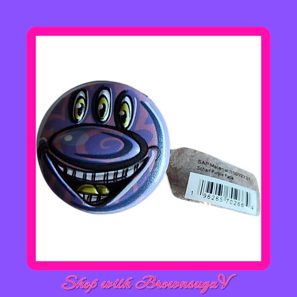 Kenny Scharf Purple Face Crocs Jibbitz Shoe Charm
